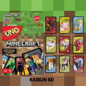 UNO Minecraft Themed Matching Card Game For 2-10 Players Ages 7Y+