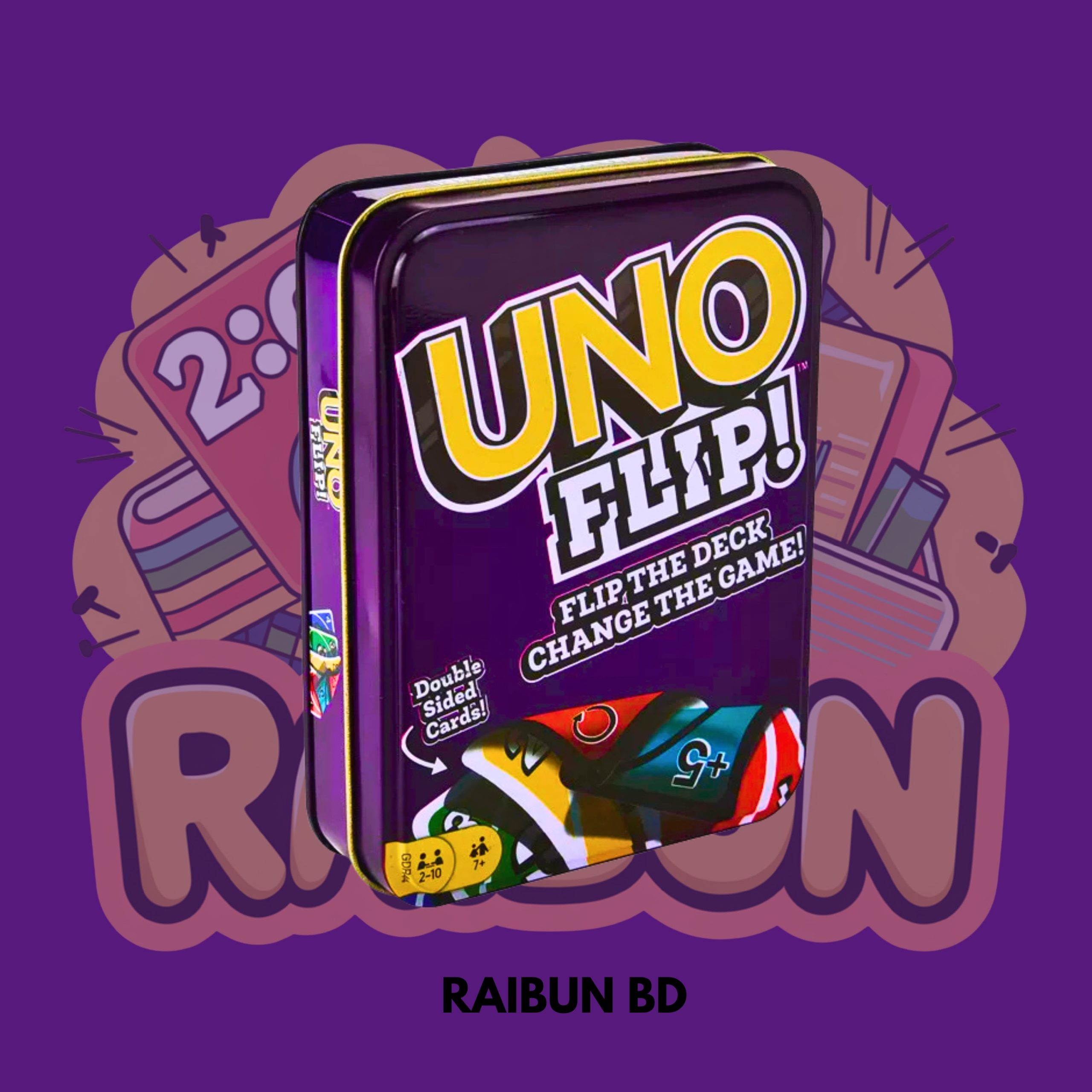 UNO Flip! Card Game For Kids, Adults & Family Night in Collectible Storage Tin