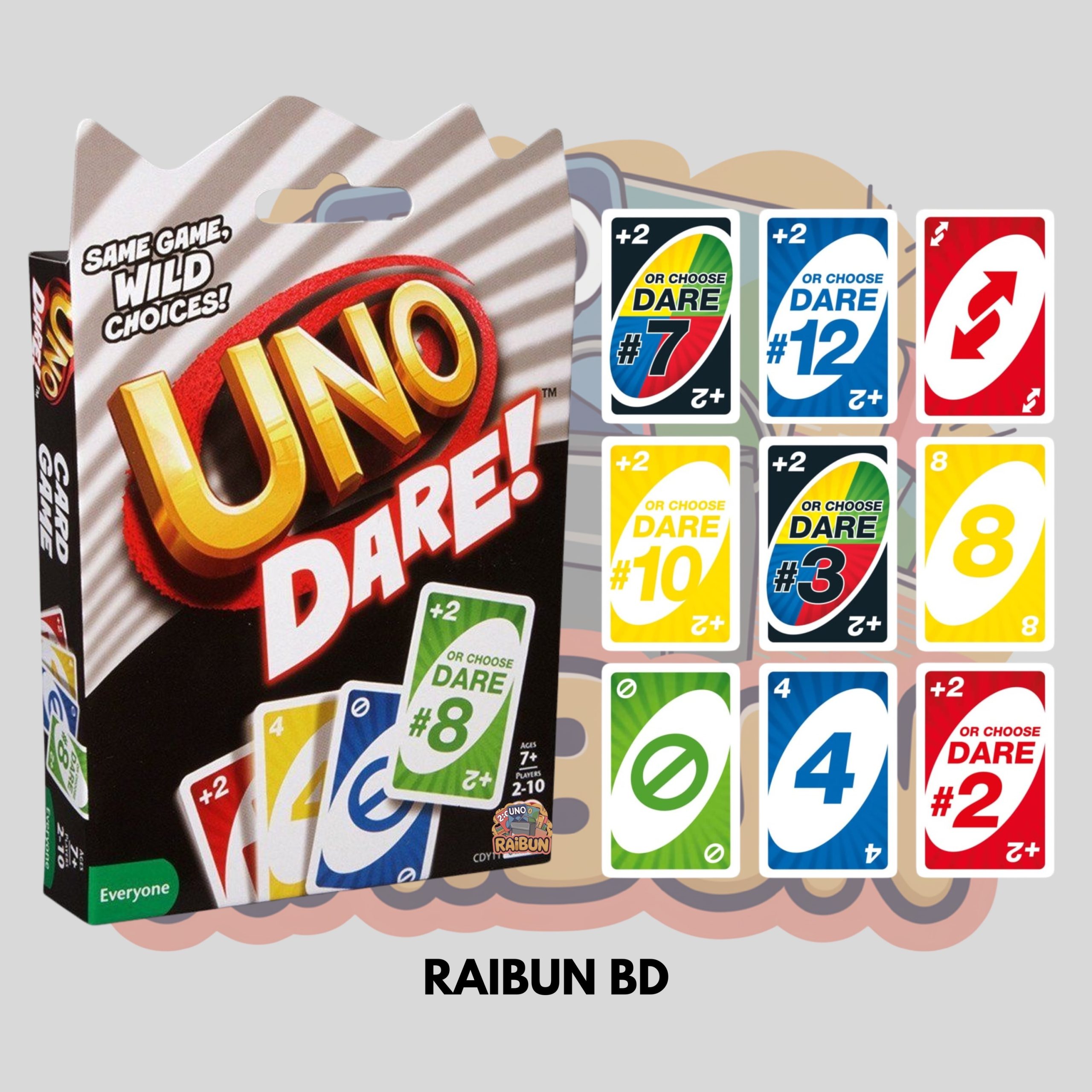 UNO Dare Card Game For Family Nights, Game Nights, Travel, Camping & Parties