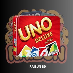 Mattel Games UNO Deluxe Card Game for with 112 Card Deck, Scoring Pad and Pencil, Kid Teen & Adult Game Night for 2 to 10 Players, Makes a Great Gift for 7 Year Olds and Up