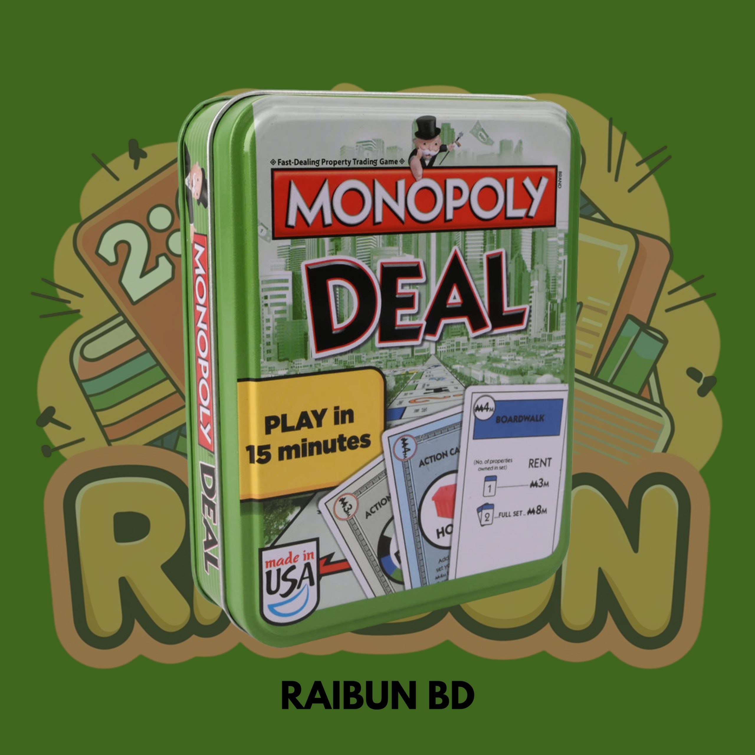 Monopoly Deal Card Game in Collectible Storage Tin | Ages 8+ | 2-5 Players | 15 Mins. | Fun Family Games for Kids, Teens, and Adults |